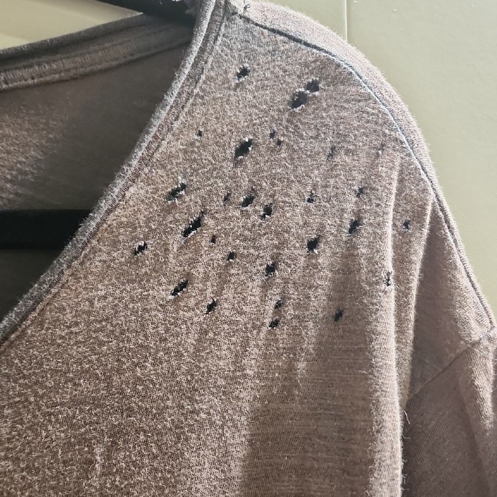 Brown Maxi Dress with Peace Sign Patch - Picture 5 of 9